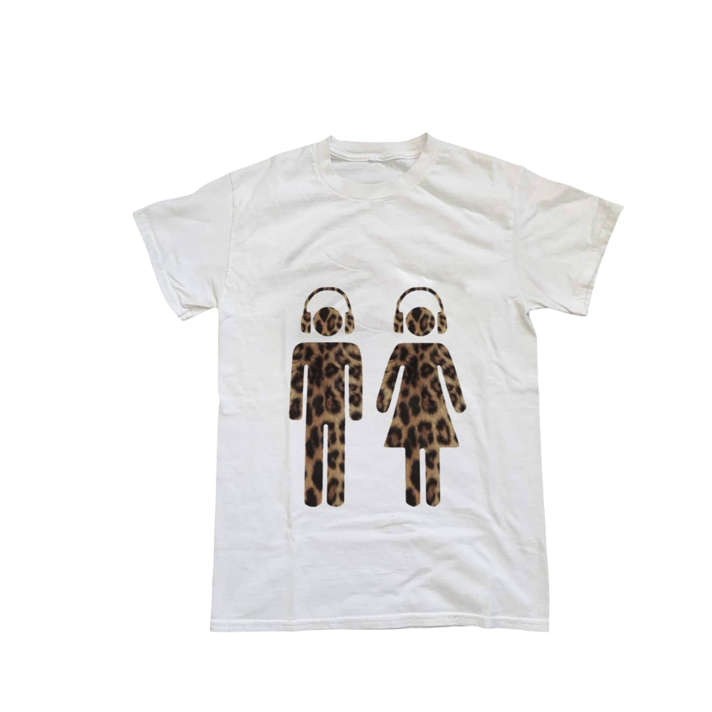 Leopard Music Tee White